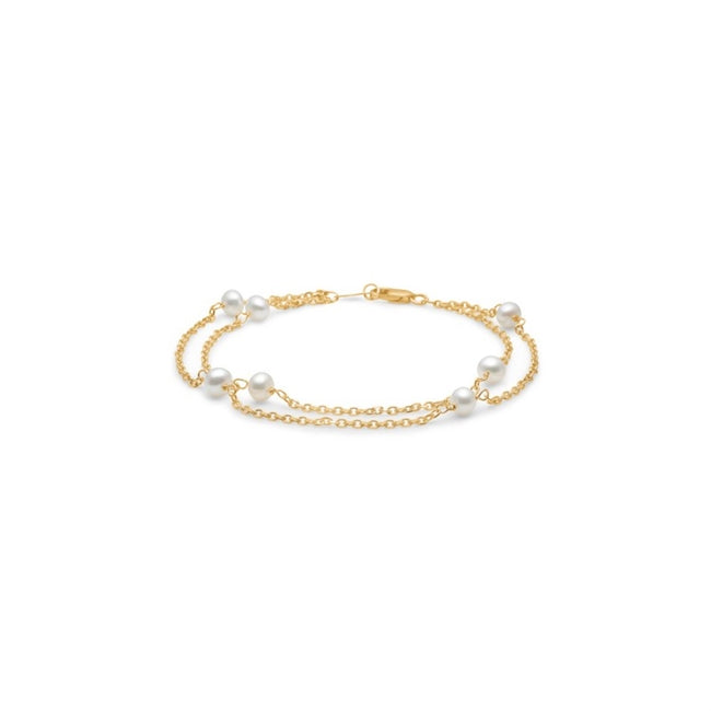 Moonlight armbånd fra Mads Z White Label i 8 kt. guld med hvide perler.